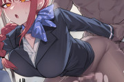 【二次エロ】乗務員衣装のマキマさんとガチハメするエロ画像