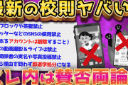 【2ch面白いスレ】SNSが発展した結果→マジキチな学校校則が大量発生ww【ゆっくり解説】