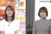 【朗報】お天気キャスター・阿部華也子ちゃん、お●ぱいの形がくっきり出てるニットで朝からえちえち