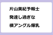 片山美紀予報士　発達し過ぎな横アングル爆乳