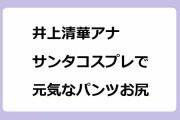 井上清華アナがあわてんぼうサンタコスプレで元気なパンツお尻