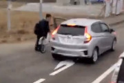 【動画】車に敵意剥き出しのチャリカスが発見されるwwww