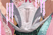 【二次エロ】　文化祭の出し物でパンツ展示してる女の子たち♥