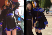 【画像】コスプレイヤーさん、スカートの下から盗撮されてしまう・・・