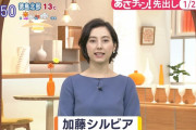 【画像】あさチャン！で加藤シルビアの乳カーテン！凄すぎるｗｗｗｗｗ