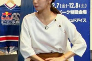 堤礼実アナ、パンチラ！エクストリームスポーツでイヤらしいカラダの股間