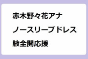 赤木野々花アナ｜ノースリーブドレスで腋全開応援！うたコン