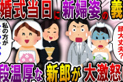 【2ch スカっと】結婚式当日、ウェディングドレスで現れた義妹「その嫁より私の方が新婦にふさわしい！」→次の瞬間、普段温厚な夫がブチギレ…【スカっとする話】