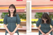 モーニングショーで森山みなみアナががっつり谷間おっぱい見せる