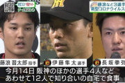 阪神の藤浪、伊藤、長坂のコロナ感染経路は合コン？20代の参加女性2人と嫁にも感染！外出規制もユルユルで球団ごと大炎上…