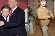 【画像】 トランプの息子、弱冠１４歳にして身長２ｍ１０㎝に達する