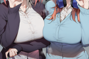 【画像】二乃と三玖をザーメンまみれになるまでハメまくるエロ画像集