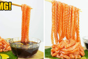 【衝撃】シンガポールさん、なんとサーモンの刺身をつけ麺にしてしまう