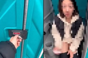 ◆『動画』女性OL、鍵壊れてる公衆トイレで変態に突撃された結果..www