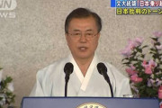 韓国・文大統領「遅くとも2045年には南北統一し、日本を乗り越える」