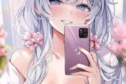 【これ絵だ】iphoneでエロ自撮りしてる女子の二次エロ画像