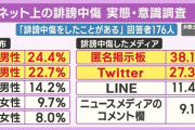 【画像】ネットで誹謗中傷する年齢層が判明