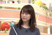 【画像】新井恵理那アナのニットおっぱいが凄いと話題に