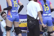 【動画】美女バレー選手のエロい場所を試合中に揉みまくれる仕事が羨ましすぎると話題にｗｗｗ