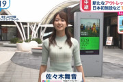【画像】TBS佐々木舞音アナの体がエロすぎると話題になる