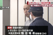 窃盗で元サッカーＵ－１８日本代表の男逮捕