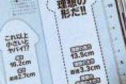 【画像】女子の理想の男性器のサイズがコチラ→