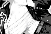 【エロ漫画】隣の席の男装〇〇巨乳