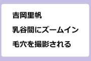 吉岡里帆　乳谷間にズームイン！おっぱいの毛穴を撮影される