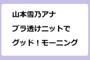 山本雪乃アナ　ブラ透けニットでグッド！モーニング生放送