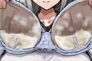 【二次エロ】糸目キャラに脱ぎたてブラみせてもらうエロ画像