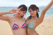【朗報】エッチなお姉さん2人組「海来たよー！」