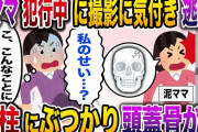 【キチママ】泥ママの犯行を撮影中、気づいた泥ママ逃走！電柱にぶつかり頭蓋骨が…【伝説のスレ】