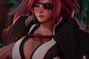 【ギルティギア】巨乳女剣士、梅喧さんのメス堕ち3Dアニメ
