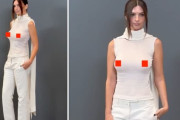カルバン・クラインのイベントで ”ノーブラ” で登場させられた美女モデル、乳首透けててエロすぎｗｗｗ