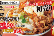【デブ報】かつや、ヘビー級トリプルカツ丼 890円(税込み979円)を10日から発売　画像あり