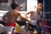 【動画】日本人「キックボクシングで女の子を本気でボコしてみた」← 世界中で非難殺到