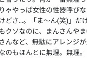 【悲報】まんさん「男オタ発祥のネットスラングって大抵キモくて無理なので死んでも使わない。イッヌと言うたり、すこと言うたり。」