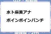 水卜麻美アナ　ボインボインパンチGIF