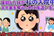 【2ch】生活が苦しい家族を助け続けたのに妊娠で入院中に家も夫も奪おうと画策していた…！そんな恩知らずな家族はまとめて廃棄します【ゆっくり】
