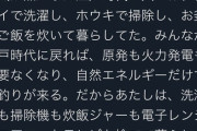 【…え】Twi民「皆で江戸時代の生活に戻れば原発必要ない。私は家電捨てて江戸時代の生活してます」