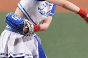 【画像】中日ファンでトップコスプレーヤーのえなこさん、ナゴドでへそ出しコスプレえちえち始球式