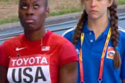 【画像】世界陸上で黒人女性と白人女性が並んだ結果…w