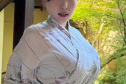 【画像】おっぱいの主張激しいが激しい浴衣姿