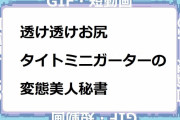 透け透けブラに透け透けお尻タイトミニガーターの変態美人秘書