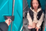 『動画』女性OL、鍵壊れてる公衆トイレで変態に突撃された結果..www
