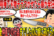 【2ch修羅場スレ】【報告者キチ】夫婦喧嘩で刃物チラつかせたら嫁が発狂した。そして仲直りの行為までした。その後嫁は全て放棄して実家へ帰ってしまった。 【ゆっくり解説】