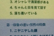 【画像】第一印象の良い人と悪い人の特徴がこちらｗｗｗｗｗｗ