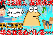 【2ch面白いスレ】ワイ（32歳）、深夜に友達の犬を勝手に散歩させてたのがバレた・・・【ゆっくり】