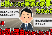 【報告者バカ】母(62)が最近家事がキツイとボヤくから嫁（会社員）に実家の家事をたのむのはありだよな？？スレ民「お前の母ちゃんはキチ〇か？」【2ch】【ゆっくり解説】
