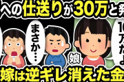 【2ch修羅場スレ】仕送り30万と発覚！大学生娘「え？10万だよ？」俺「どうなってるんだ？」実は残りの金は汚嫁と●●の口座に…